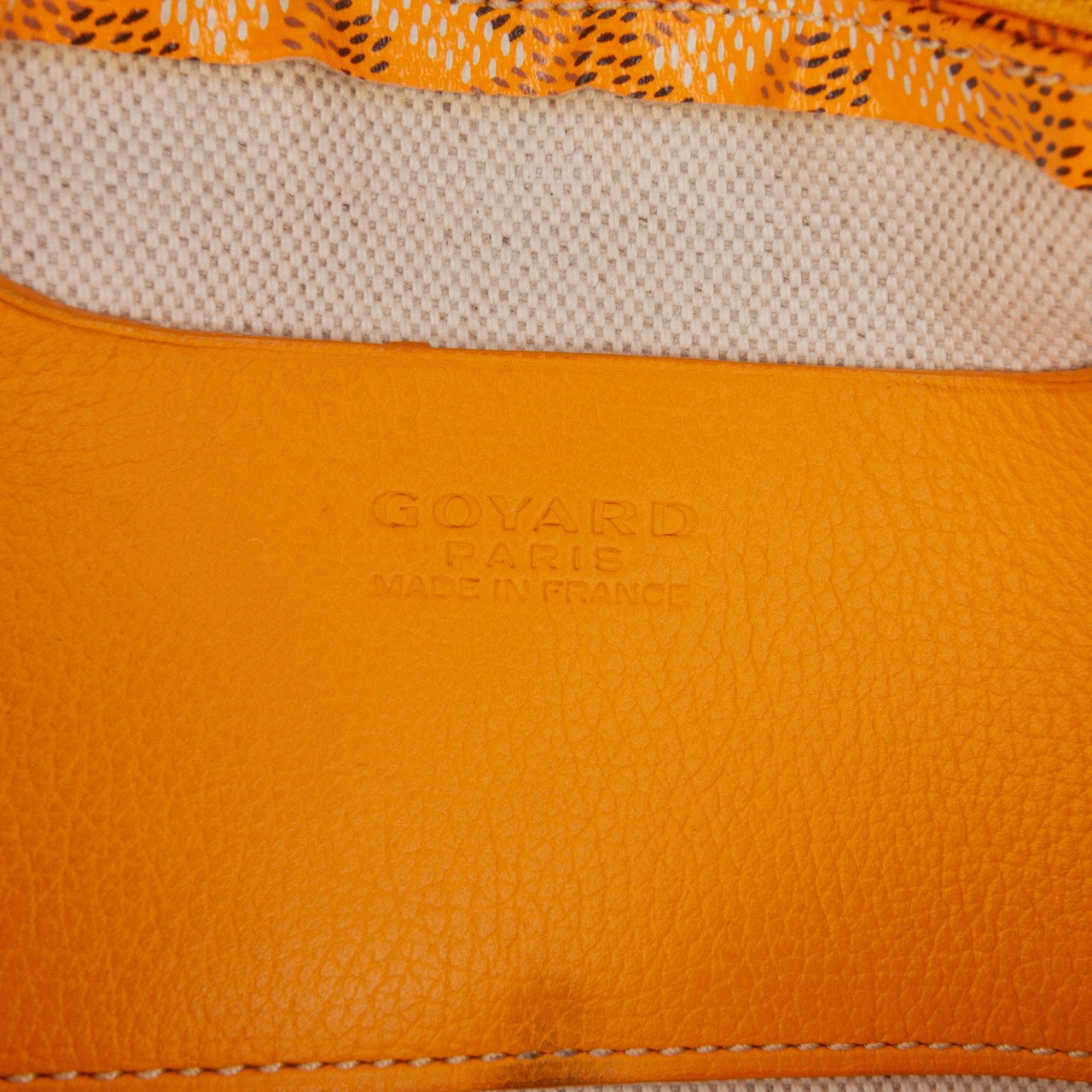 Goyard Goyardine Plumet Pocket Wallet Geel