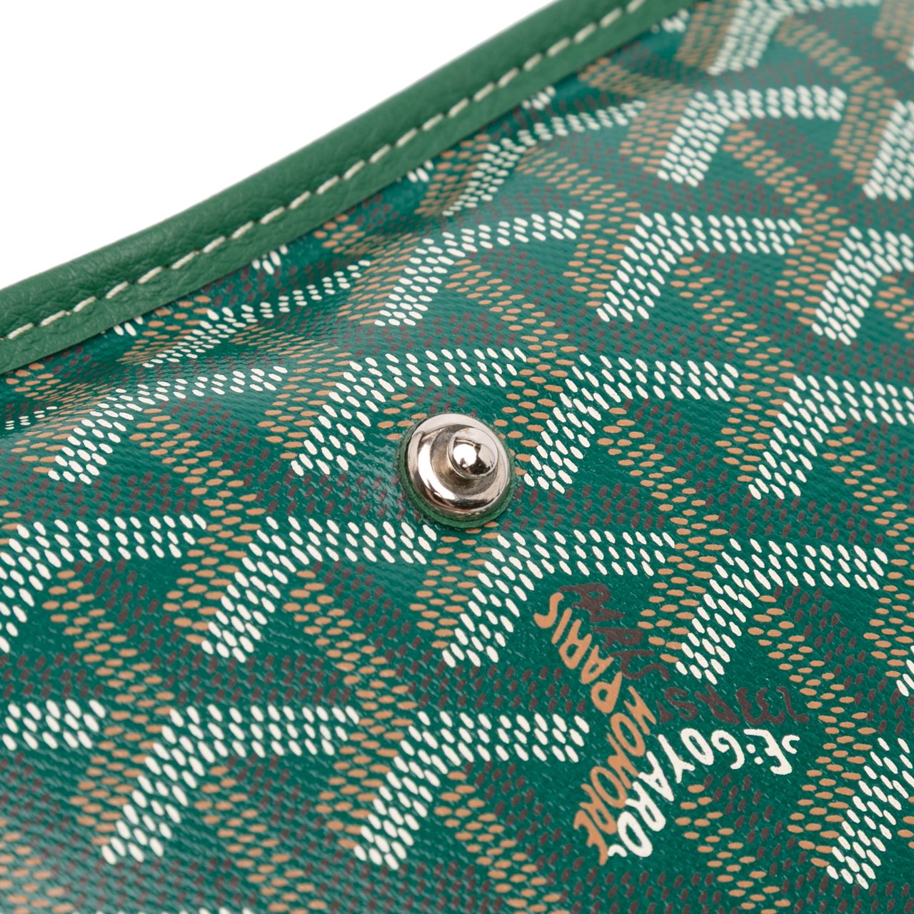 Goyard Goyardine Plumet Pocket Wallet Groen