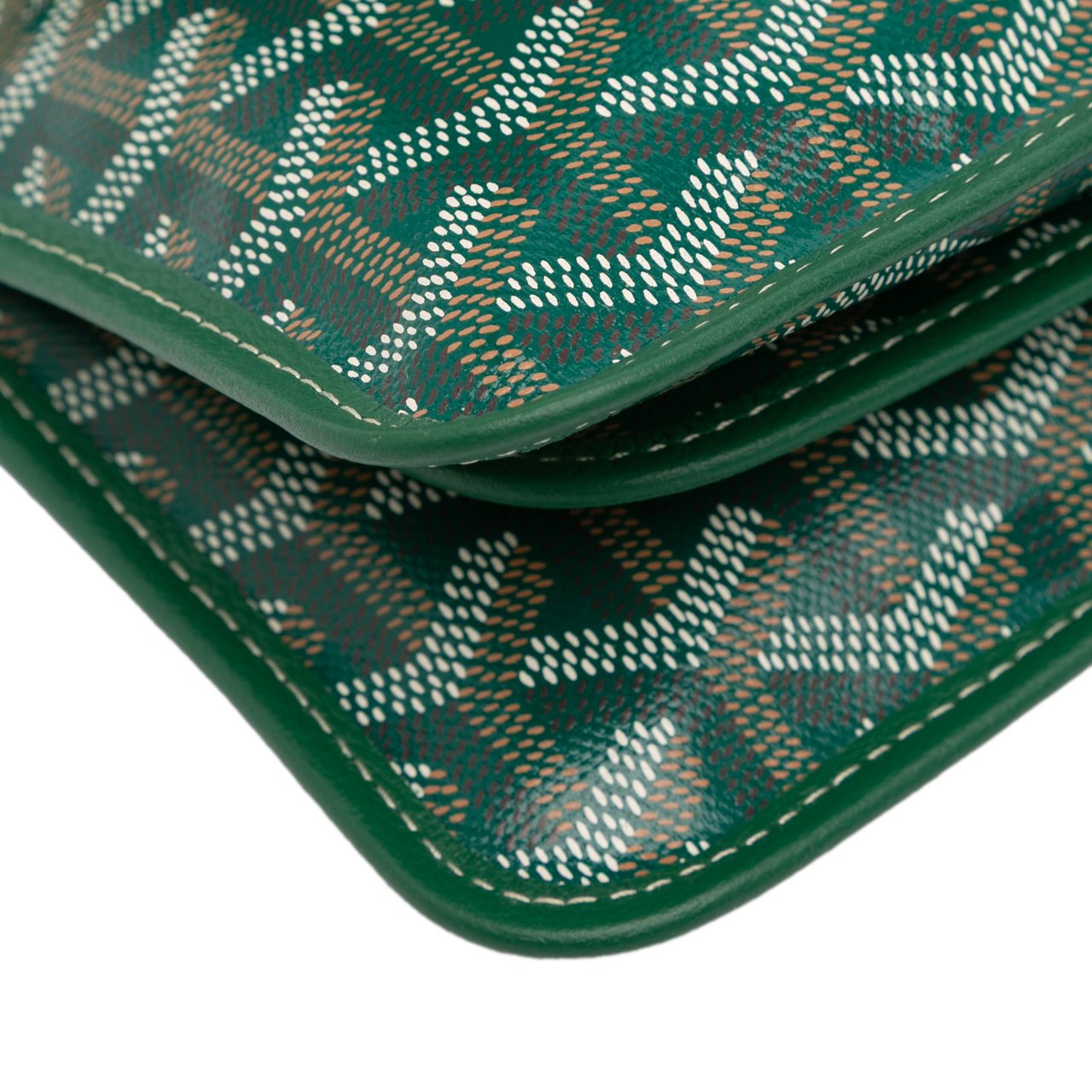 Goyard Goyardine Plumet Pocket Wallet Groen
