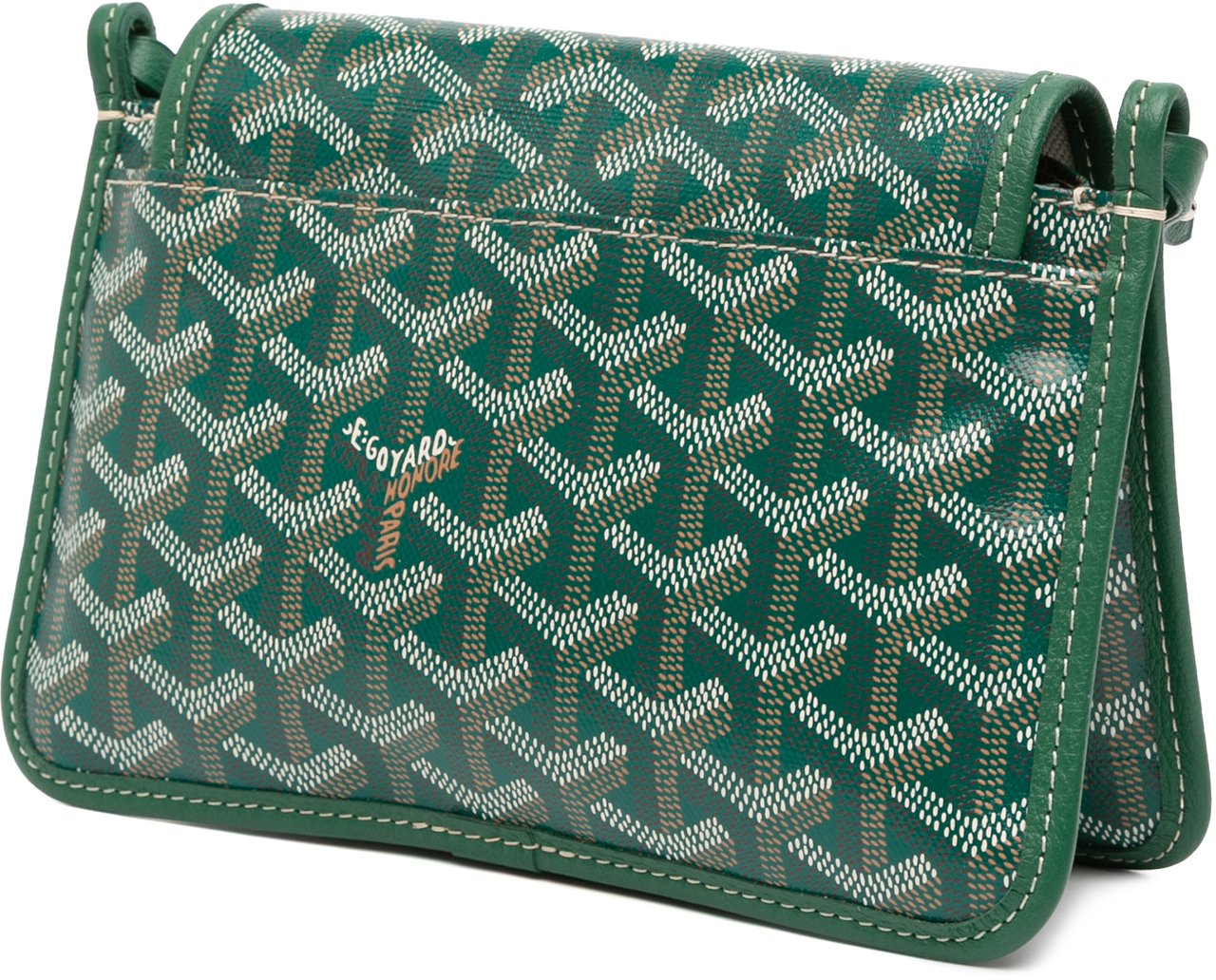 Goyard Goyardine Plumet Pocket Wallet Groen