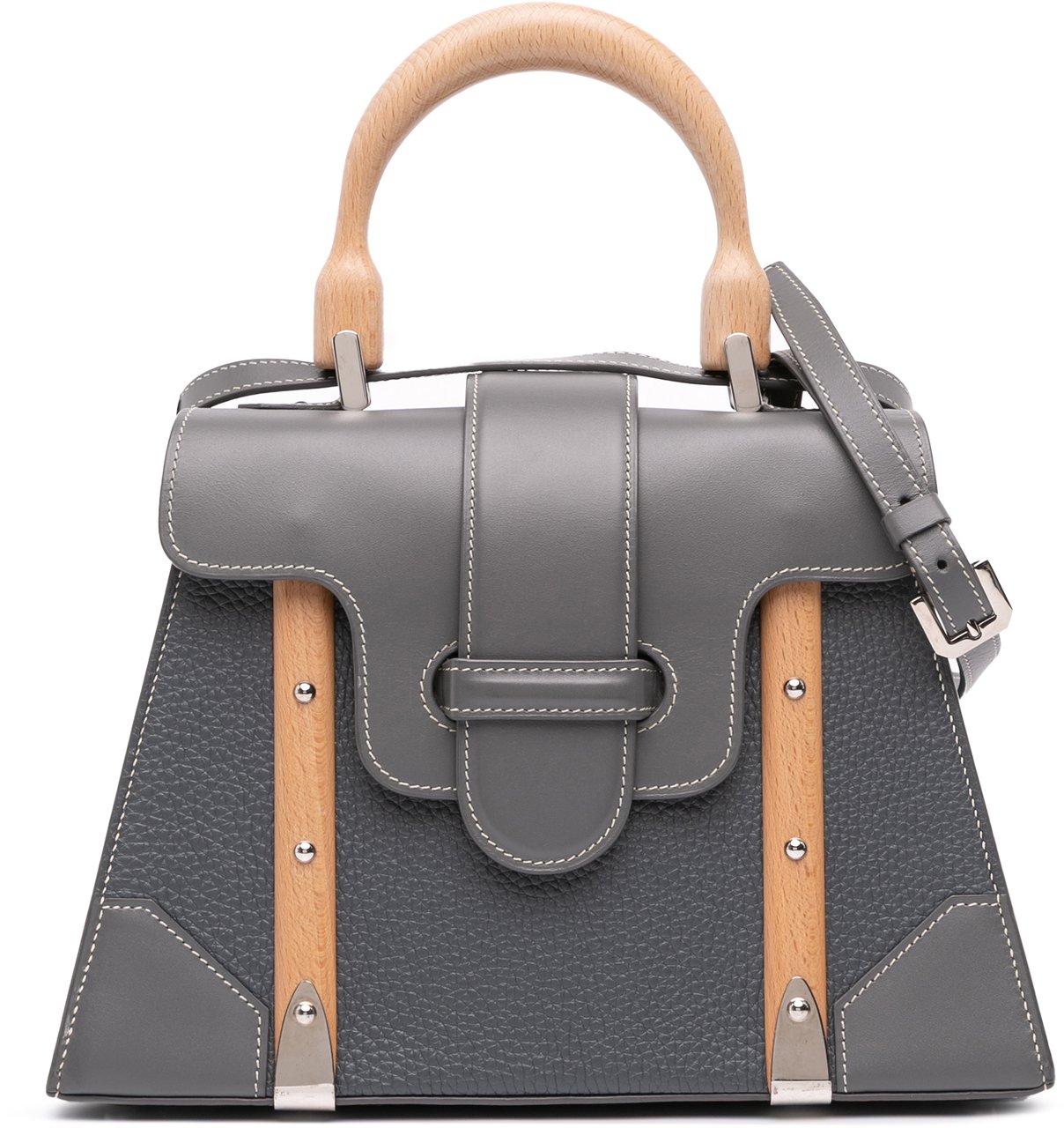 Goyard Leather Saigon Structured MM Grijs