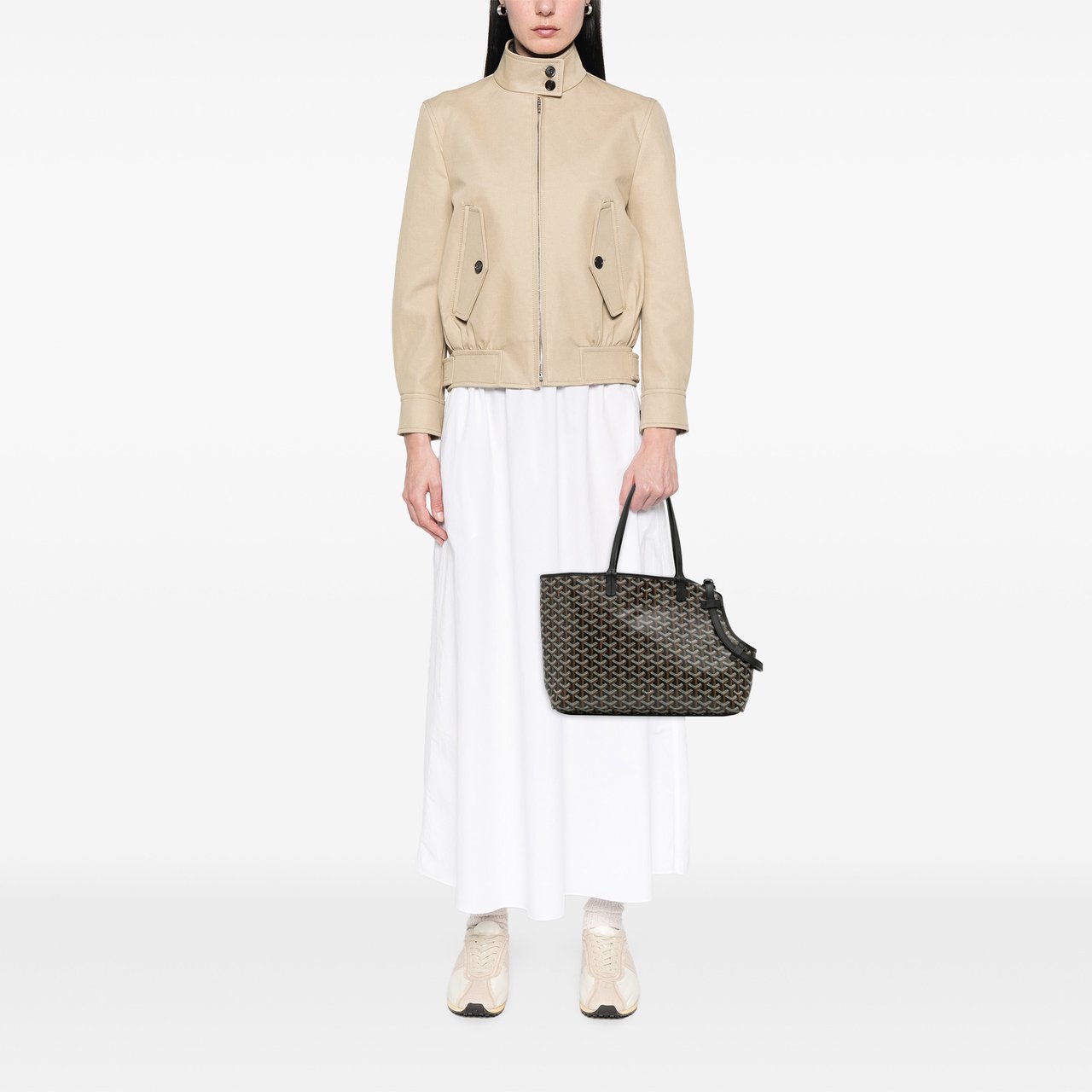 Goyard Goyardine Chien-Gris Pet Carrier Zwart
