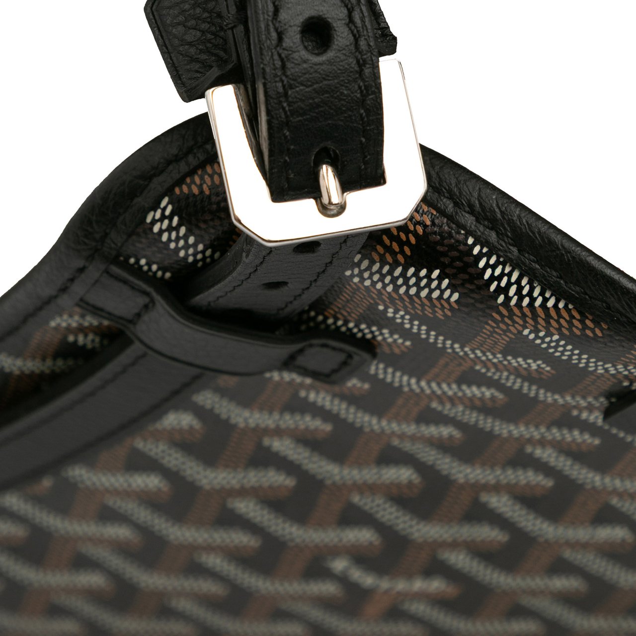 Goyard Goyardine Chien-Gris Pet Carrier Zwart