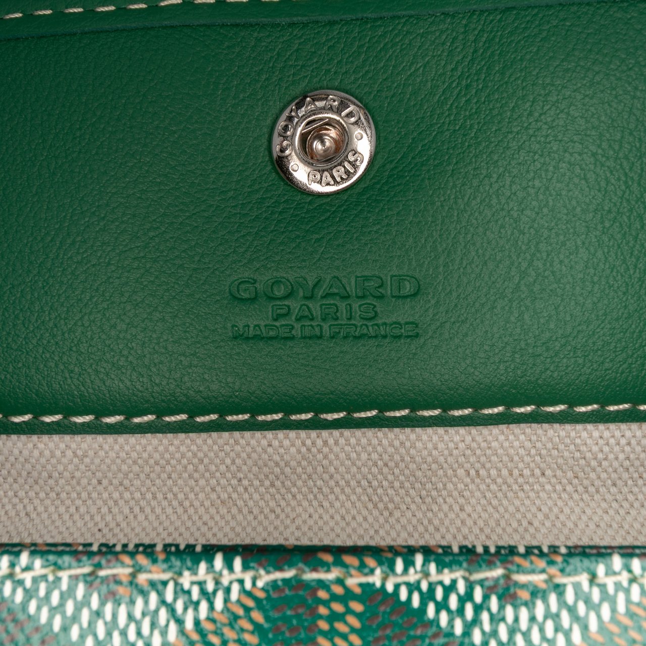 Goyard Goyardine Reversible Anjou PM Groen
