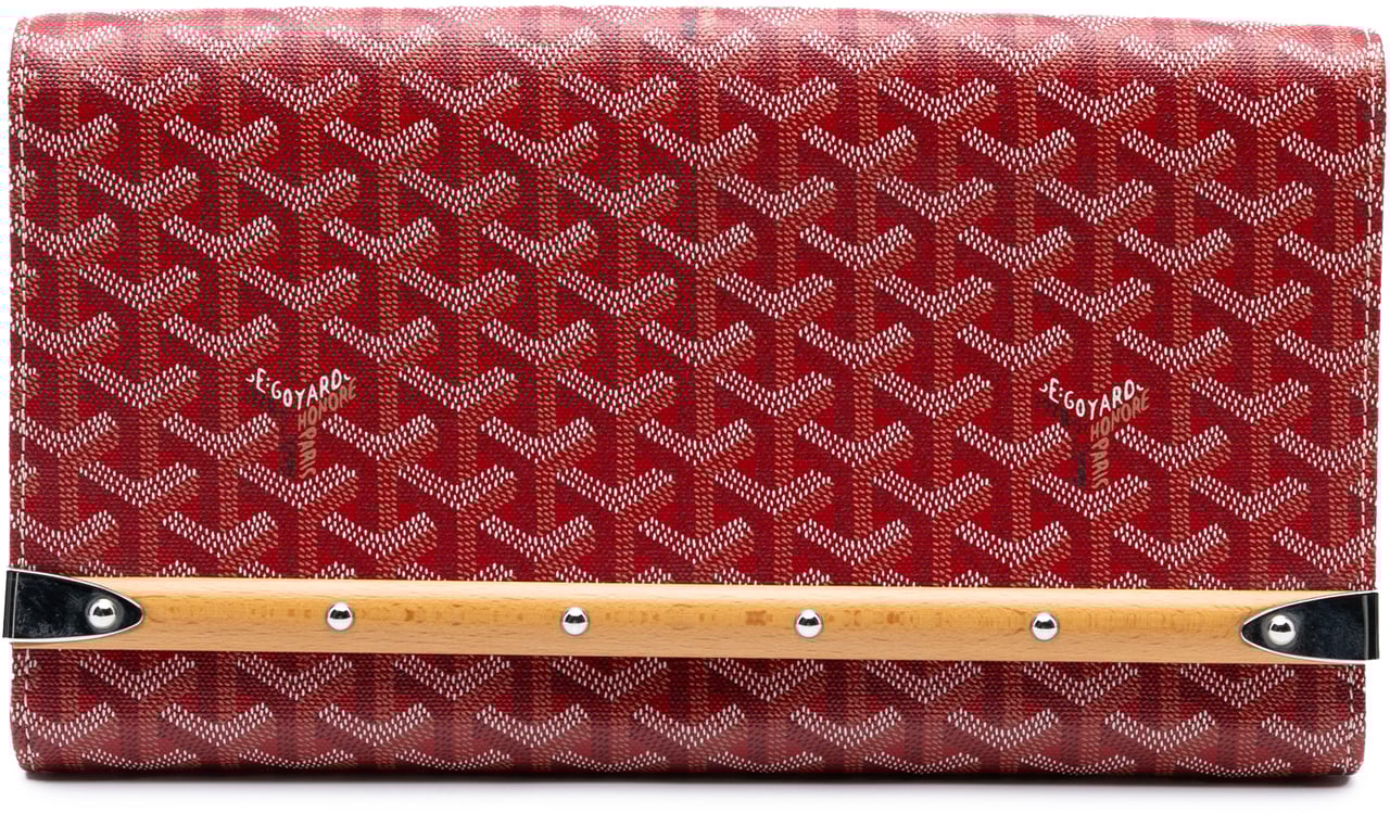 Goyard Goyardine Monte Carlo Bois Clutch Rood