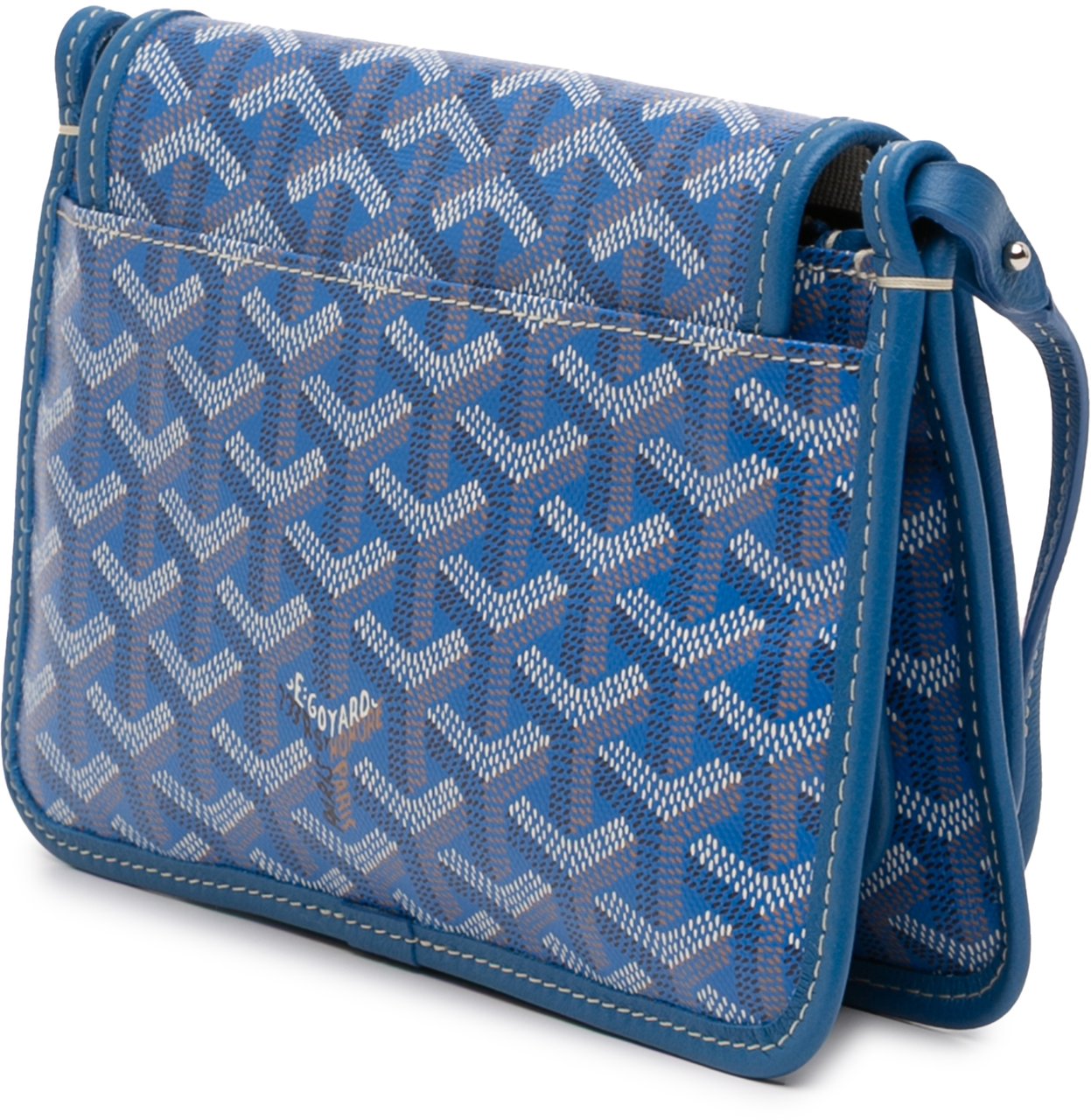 Goyard Goyardine Plumet Pocket Wallet Blauw