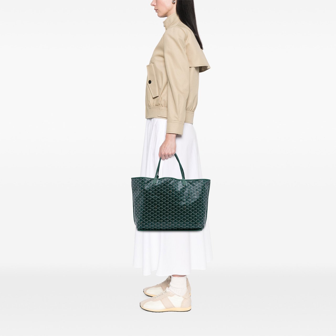 Goyard Goyardine Reversible Anjou GM Groen