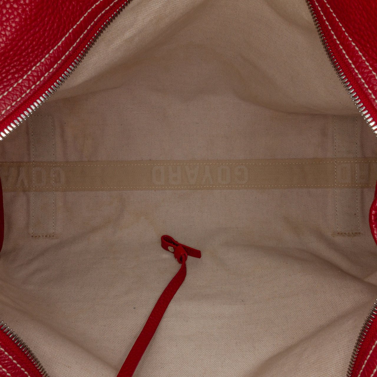 Goyard Goyardine Sac Hardy Pet Carrier PM Rood