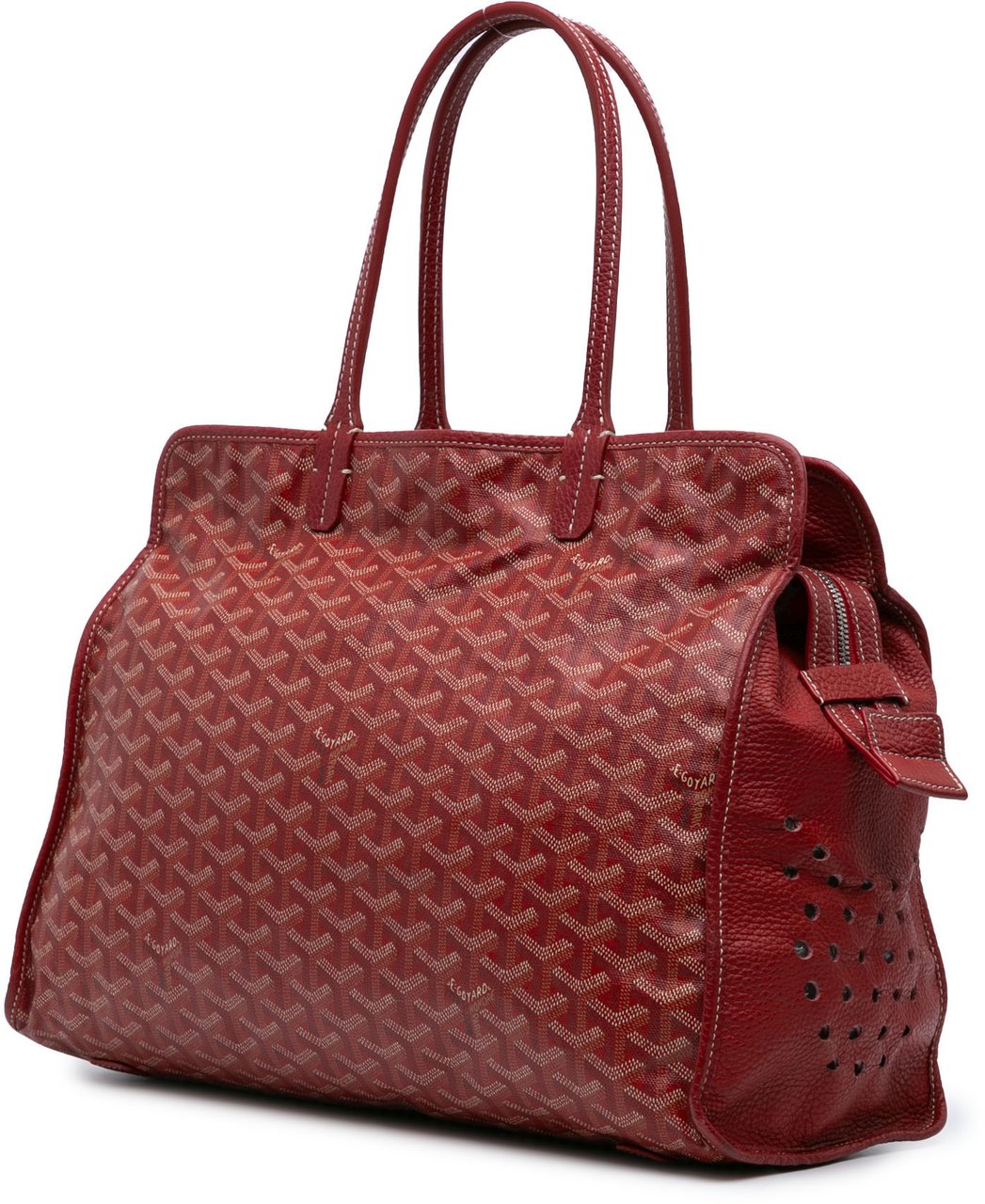 Goyard Goyardine Sac Hardy Pet Carrier PM Rood