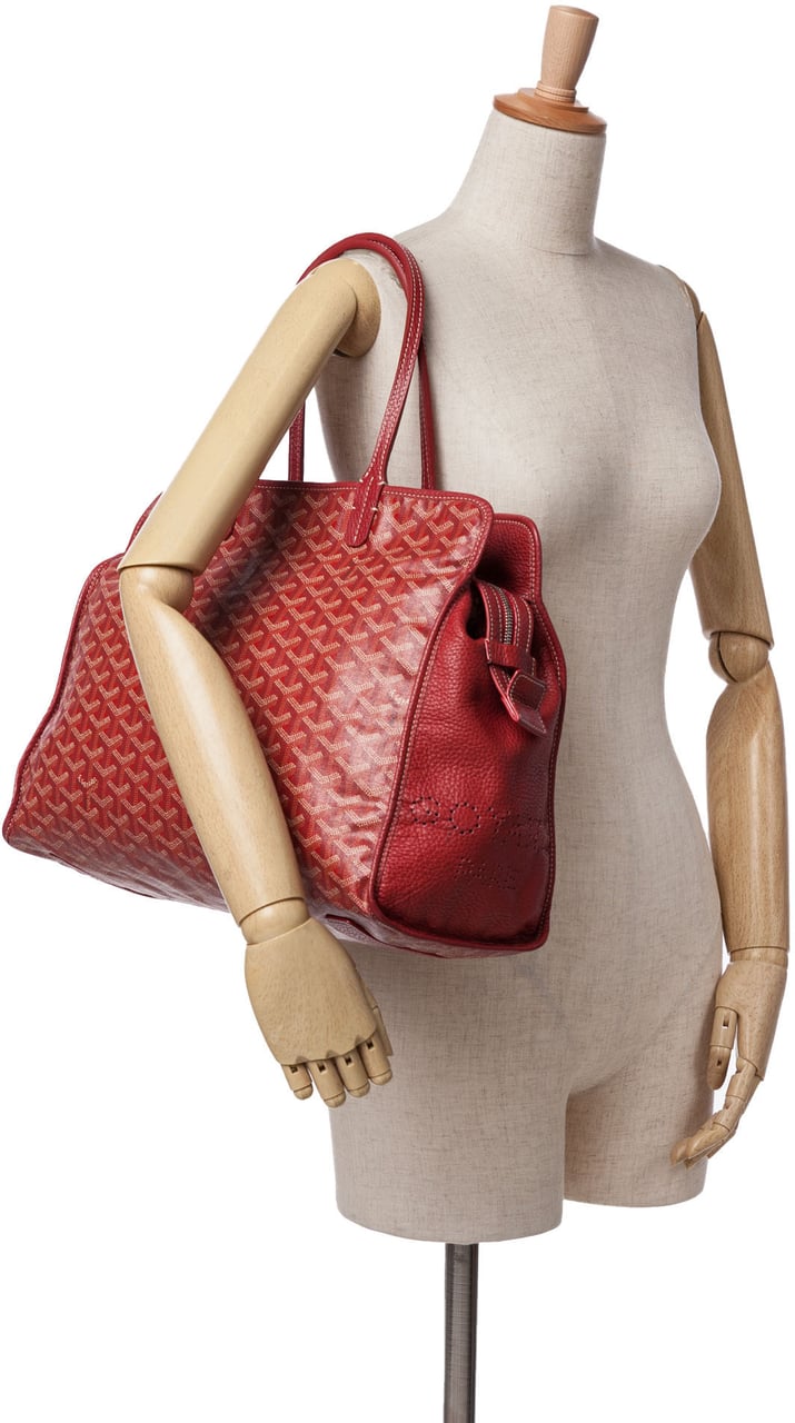 Goyard Goyardine Sac Hardy Pet Carrier PM Rood