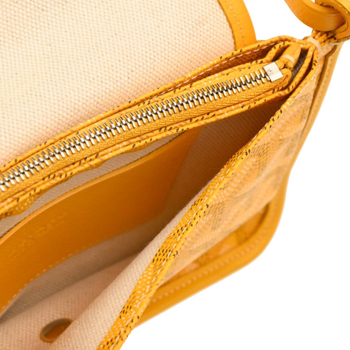 Goyard Goyard Plumet Clutch Wallet Coated Canvas Geel