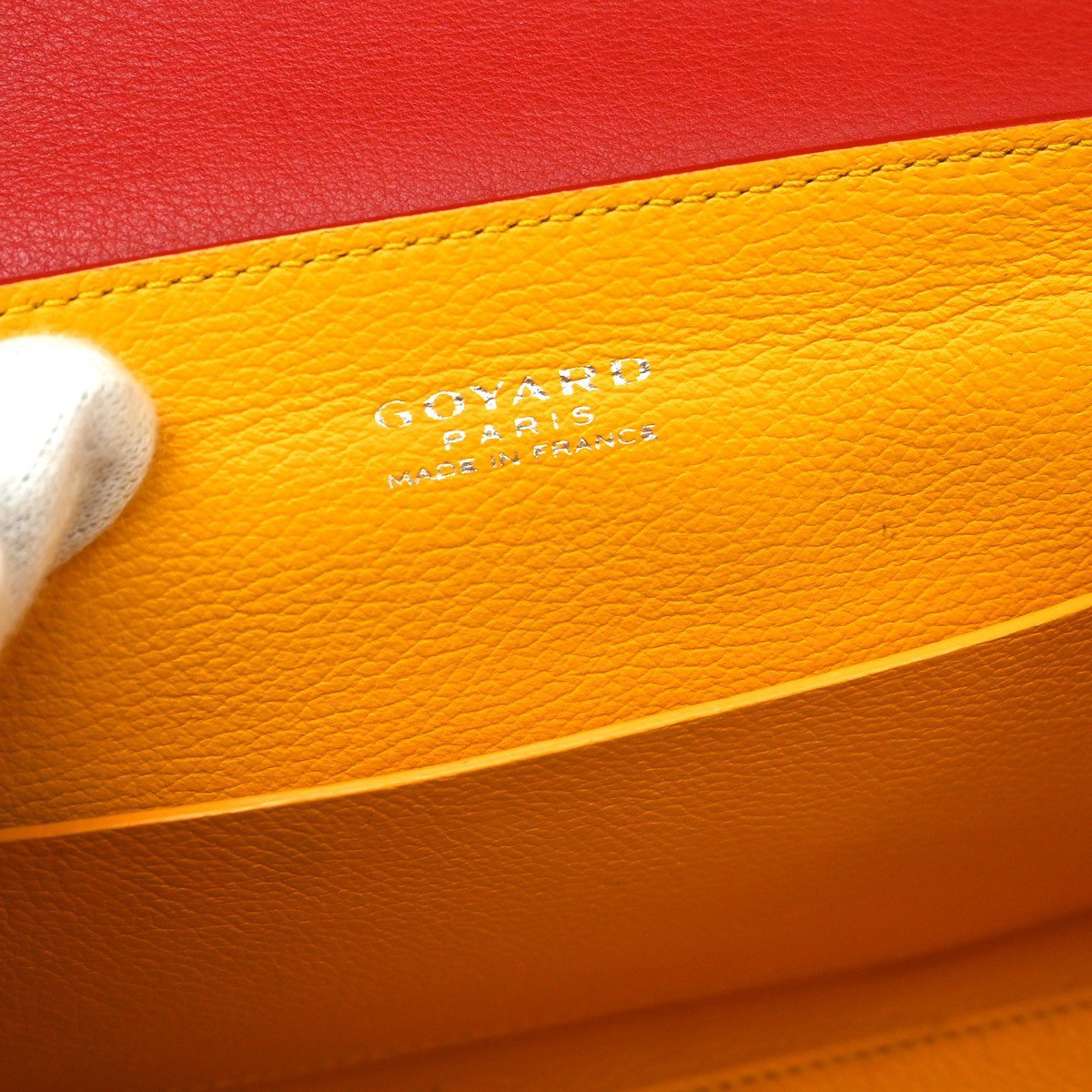Goyard Saigon Top Handle Coated Canvas with Leather Mini Rood