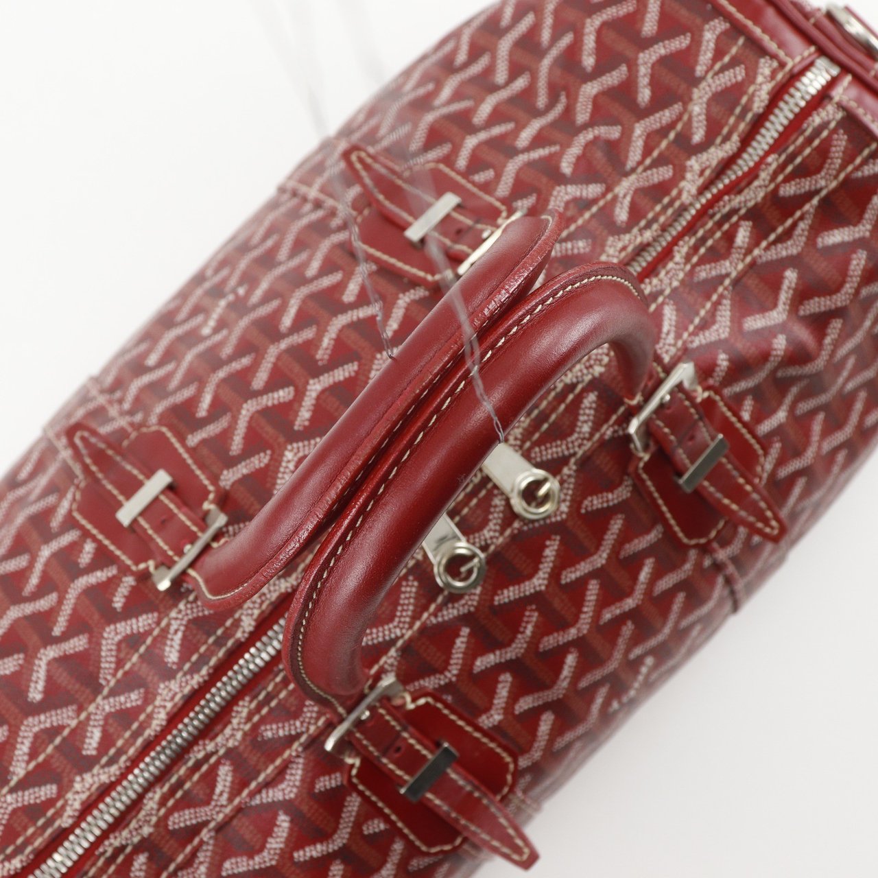 Goyard Boston Bag Coated Canvas 40 Rood