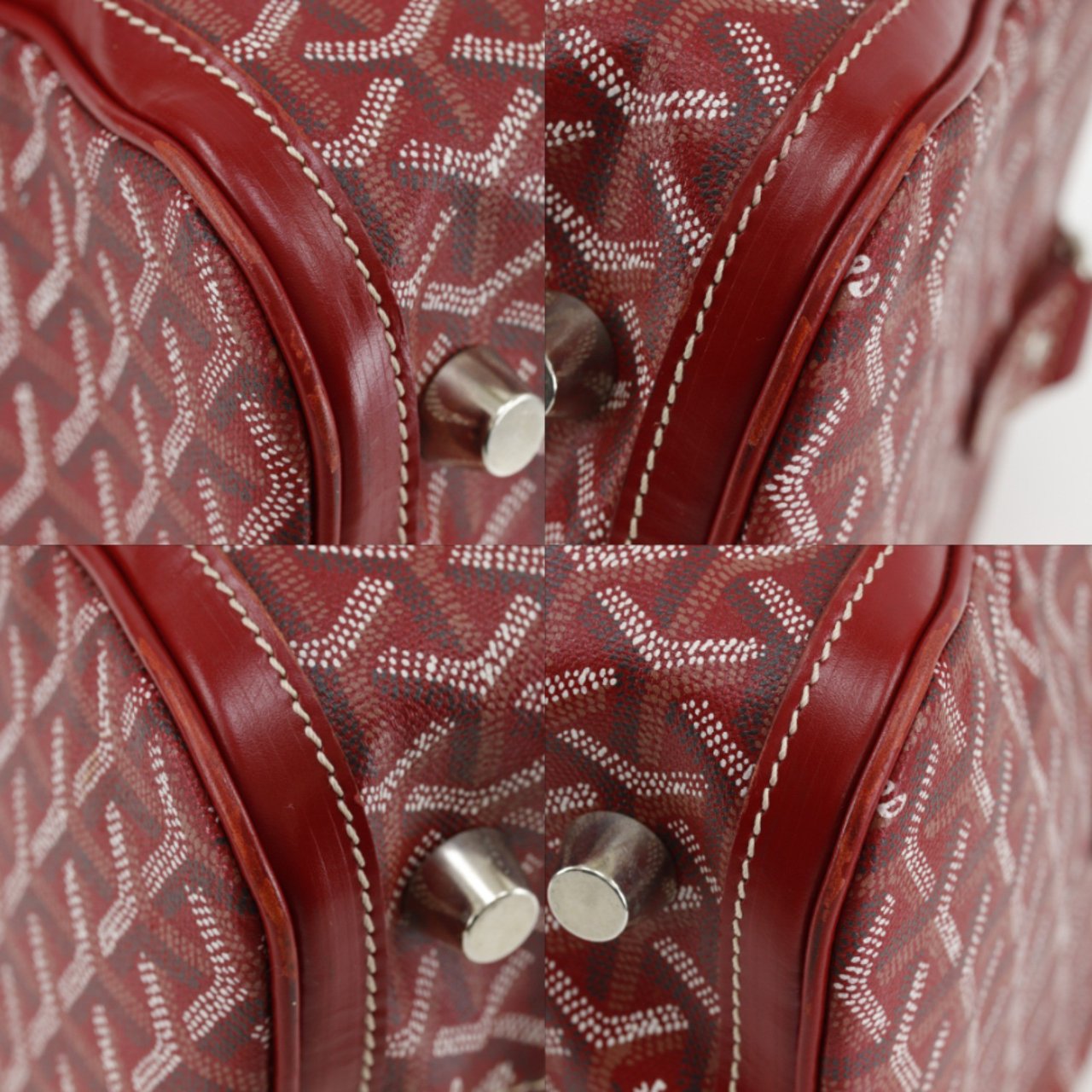 Goyard Boston Bag Coated Canvas 40 Rood
