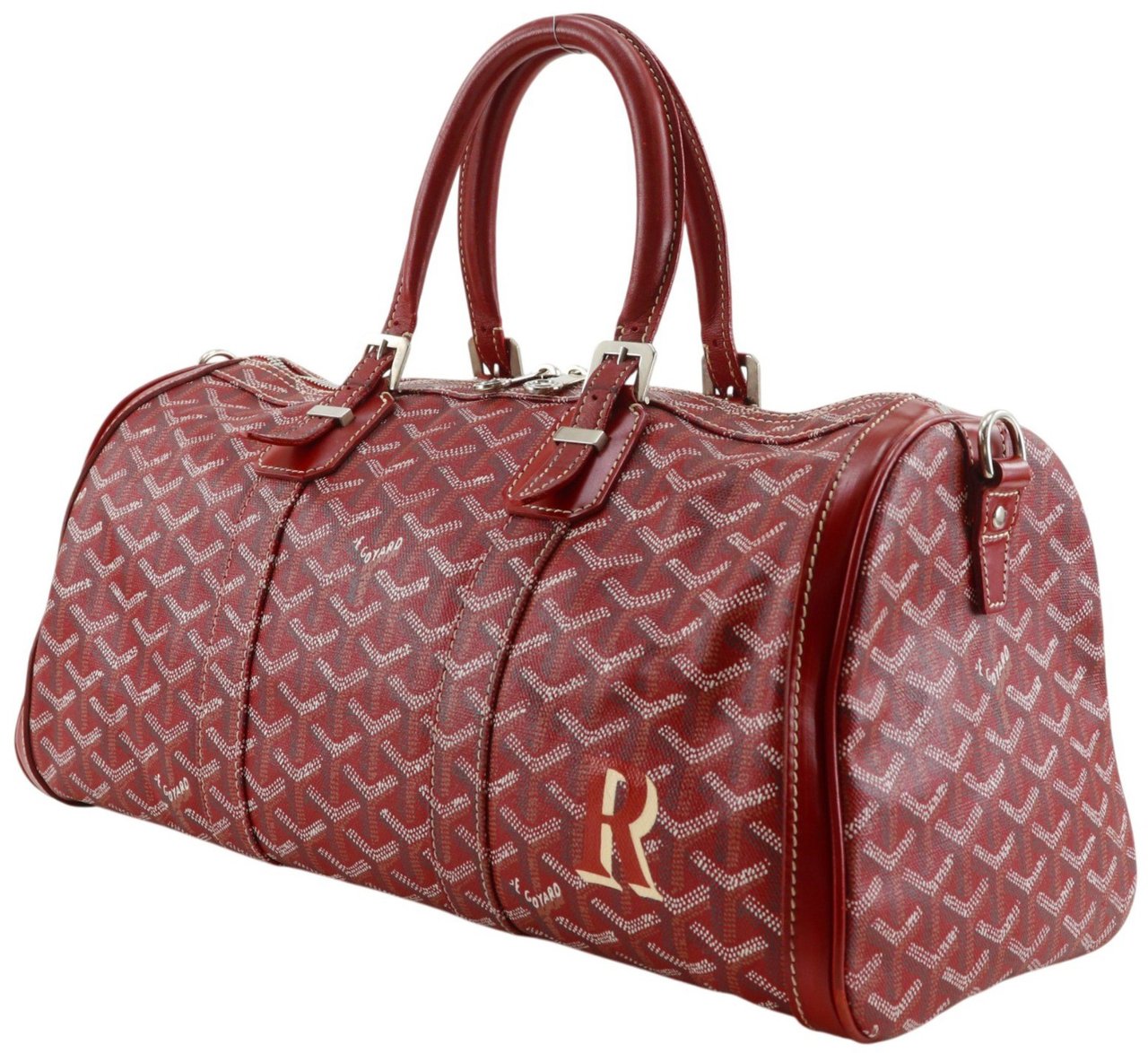 Goyard Boston Bag Coated Canvas 40 Rood