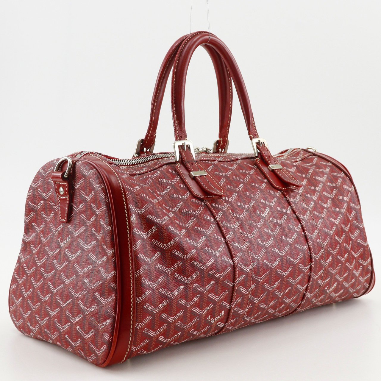 Goyard Boston Bag Coated Canvas 40 Rood