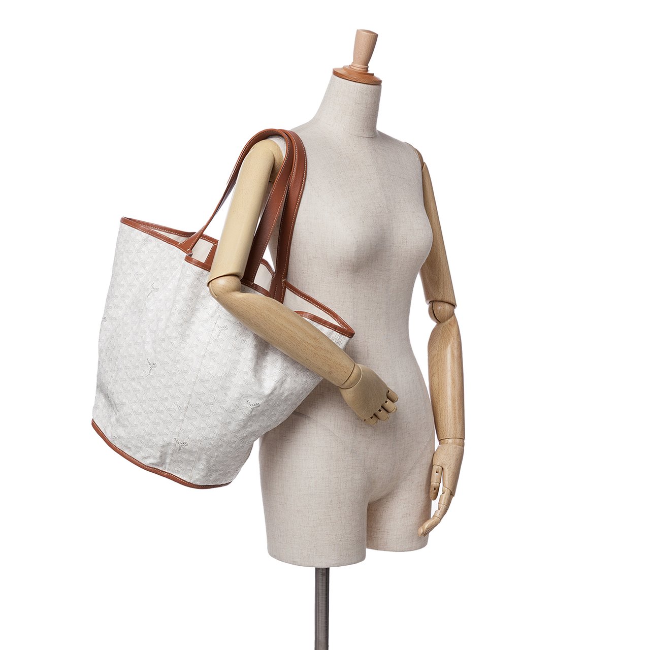 Goyard Goyardine Reversible Belharra Tote Wit