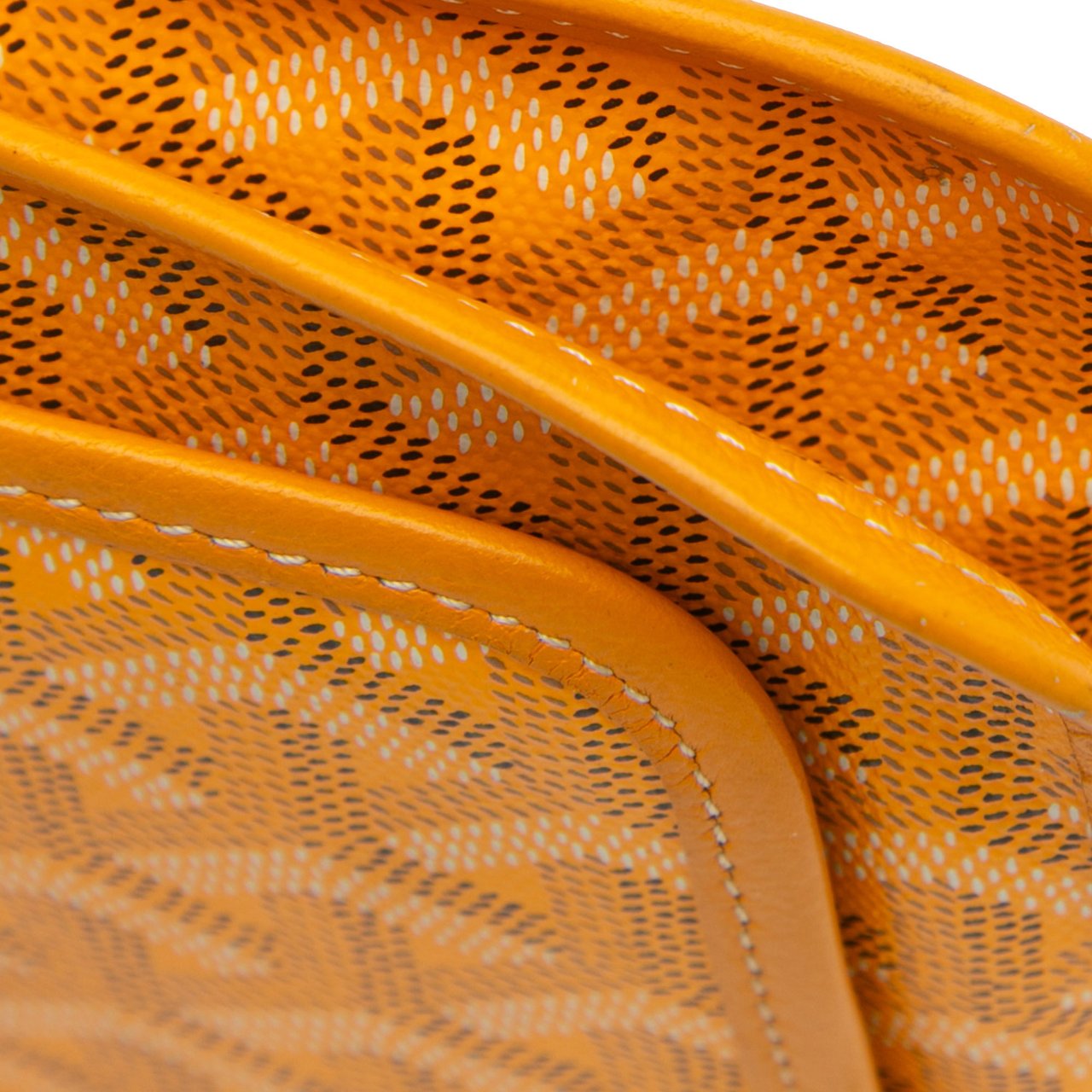 Goyard Goyardine Plumet Pocket Wallet Geel