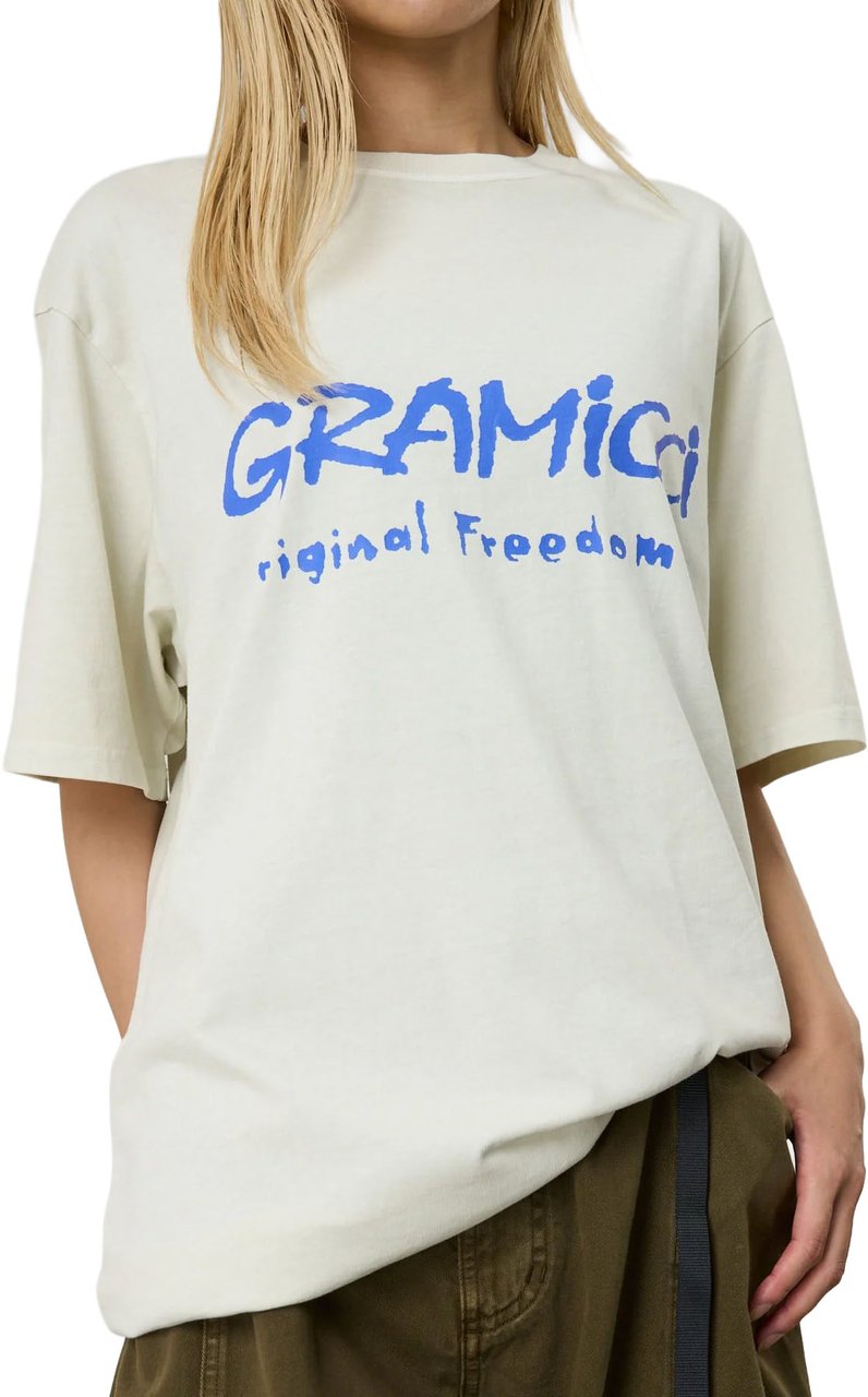 Gramicci Gramicci - Freedom tee pigment dyed - G6SU-T104 - Natural pigment Wit