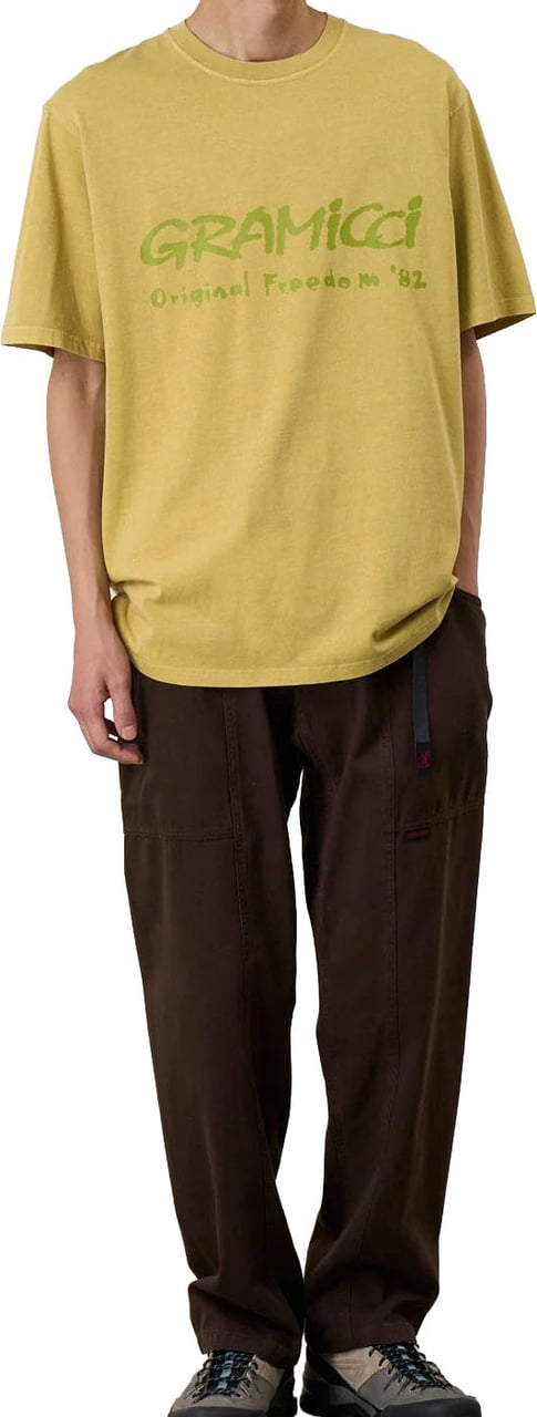 Gramicci Gramicci - Freedom tee pigment dyed - G6SU-T104 - Sulphur pigment Geel