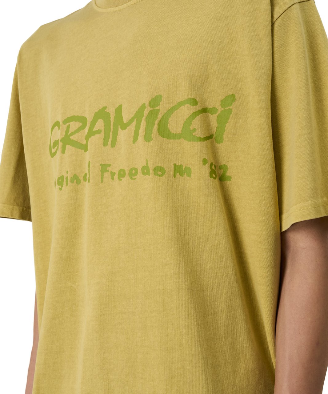 Gramicci Gramicci - Freedom tee pigment dyed - G6SU-T104 - Sulphur pigment Geel