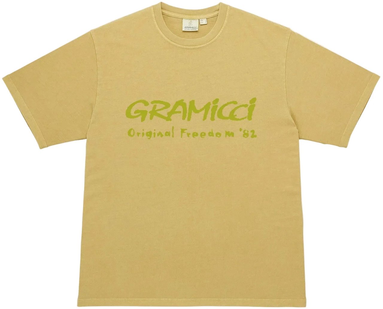 Gramicci Gramicci - Freedom tee pigment dyed - G6SU-T104 - Sulphur pigment Geel