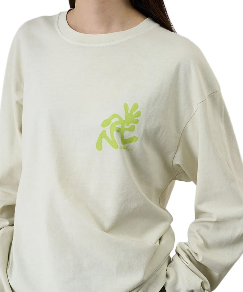 Gramicci Gramicci - Running man L/S tee pigment dyed - G6SU-T106 - Natural pigment Wit
