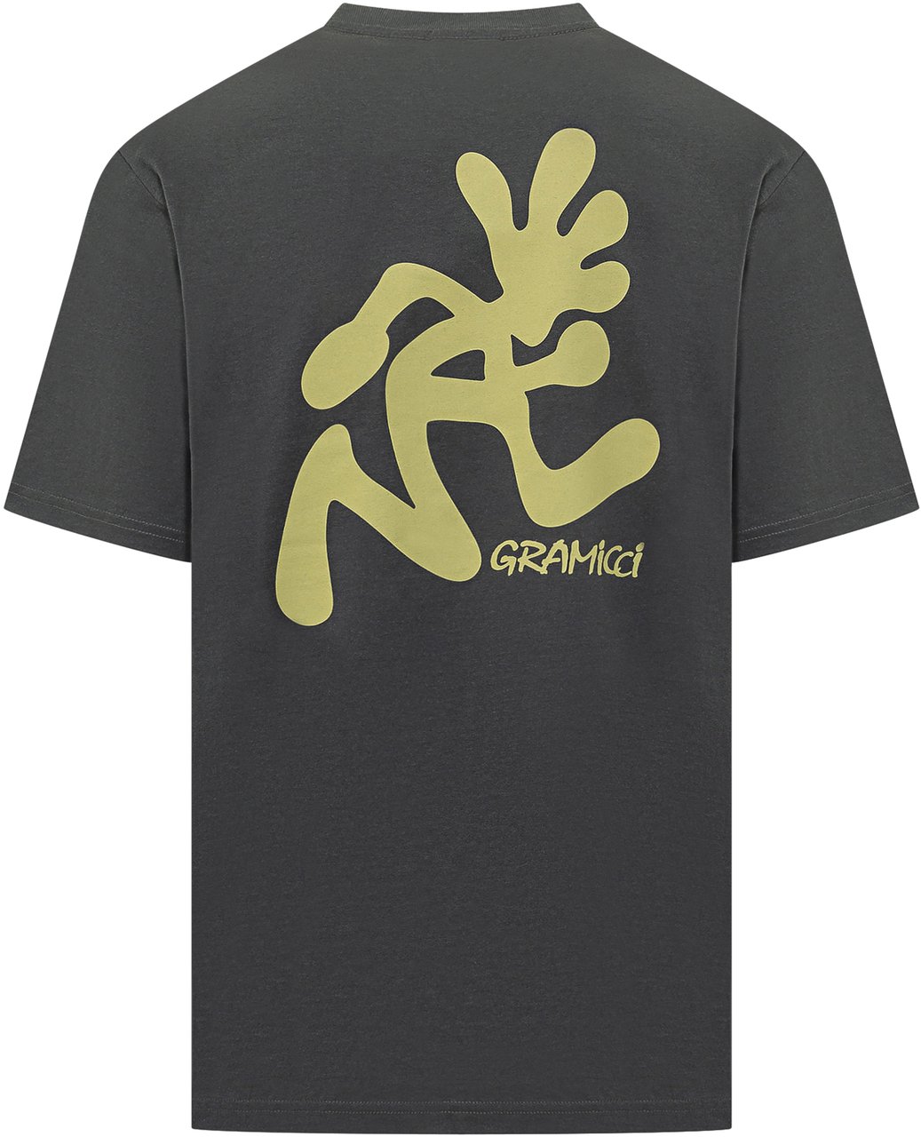 Gramicci T-shirt Running Man con Logo Donkergrijs