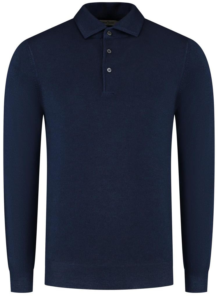 Gran Sasso Polo L/slv Blauw