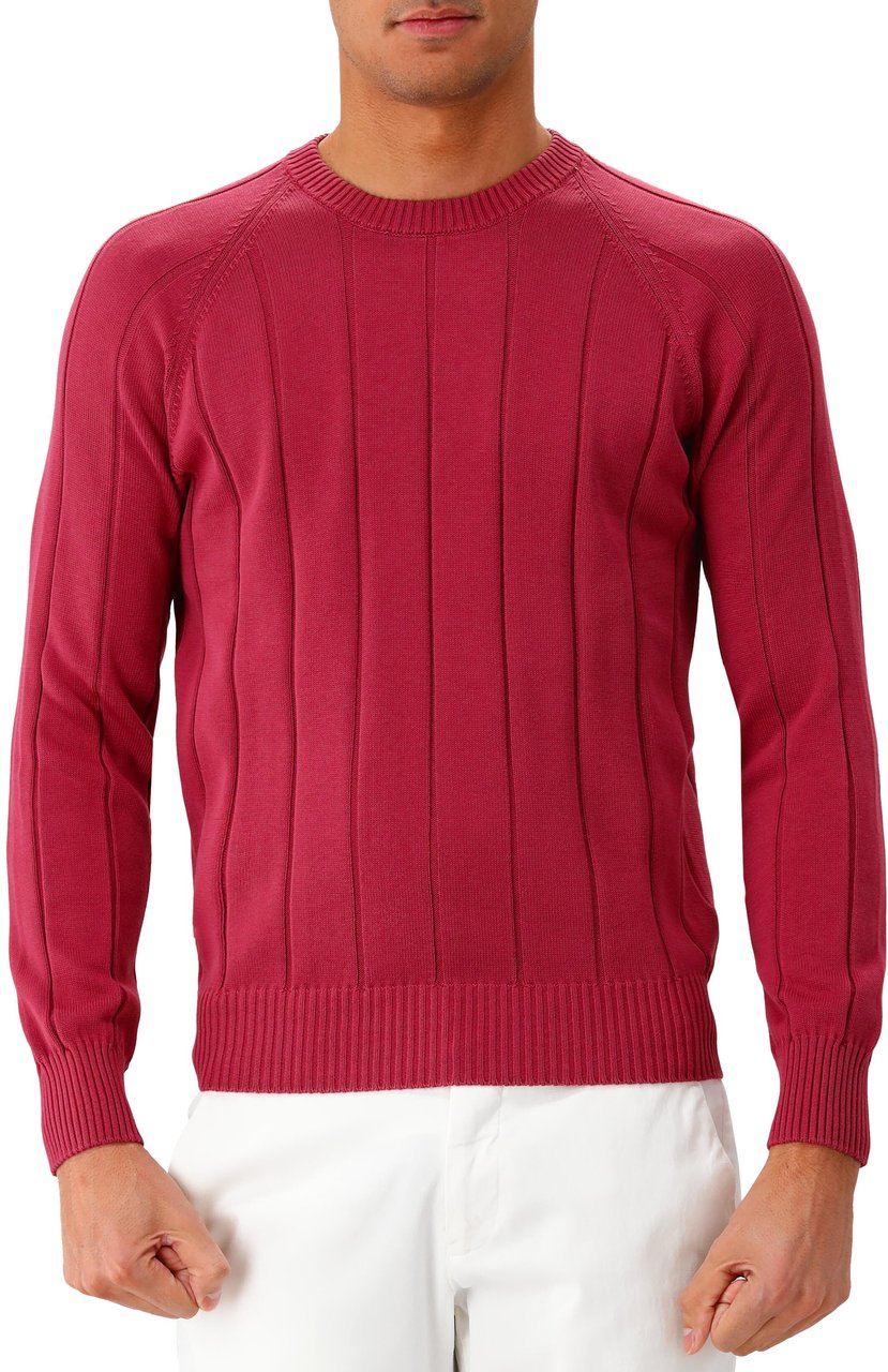 Gran Sasso Gran Sasso Trui Rood  Crewneck Rood
