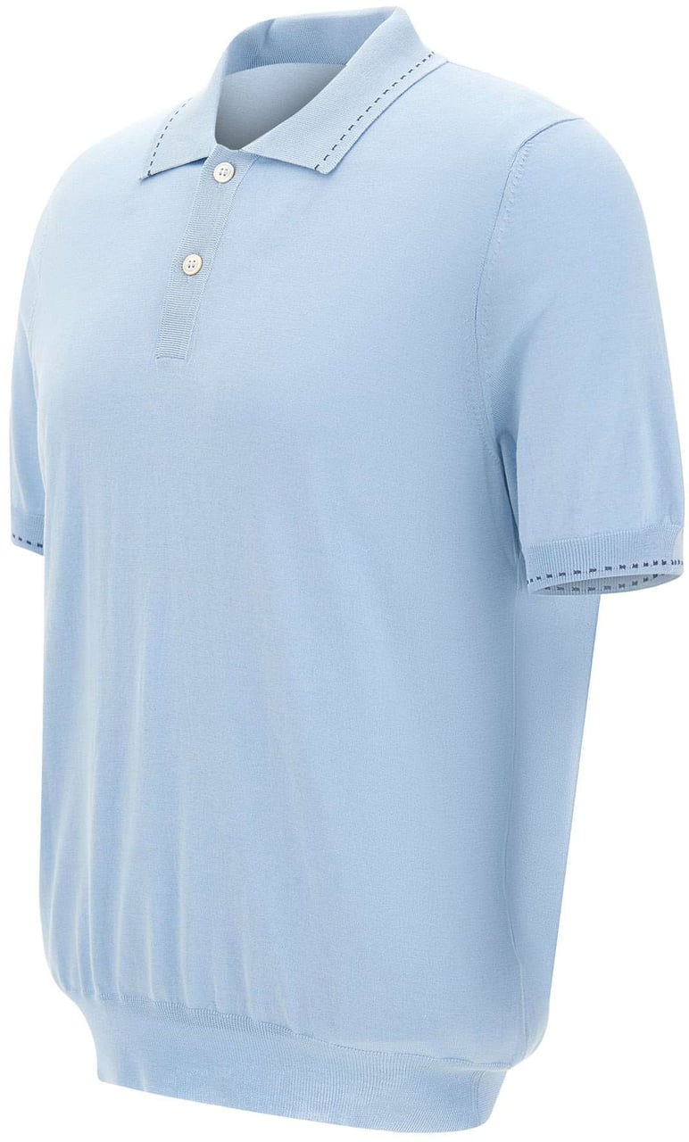 Gran Sasso T-Shirts And Polos Light Blue Lichtblauw