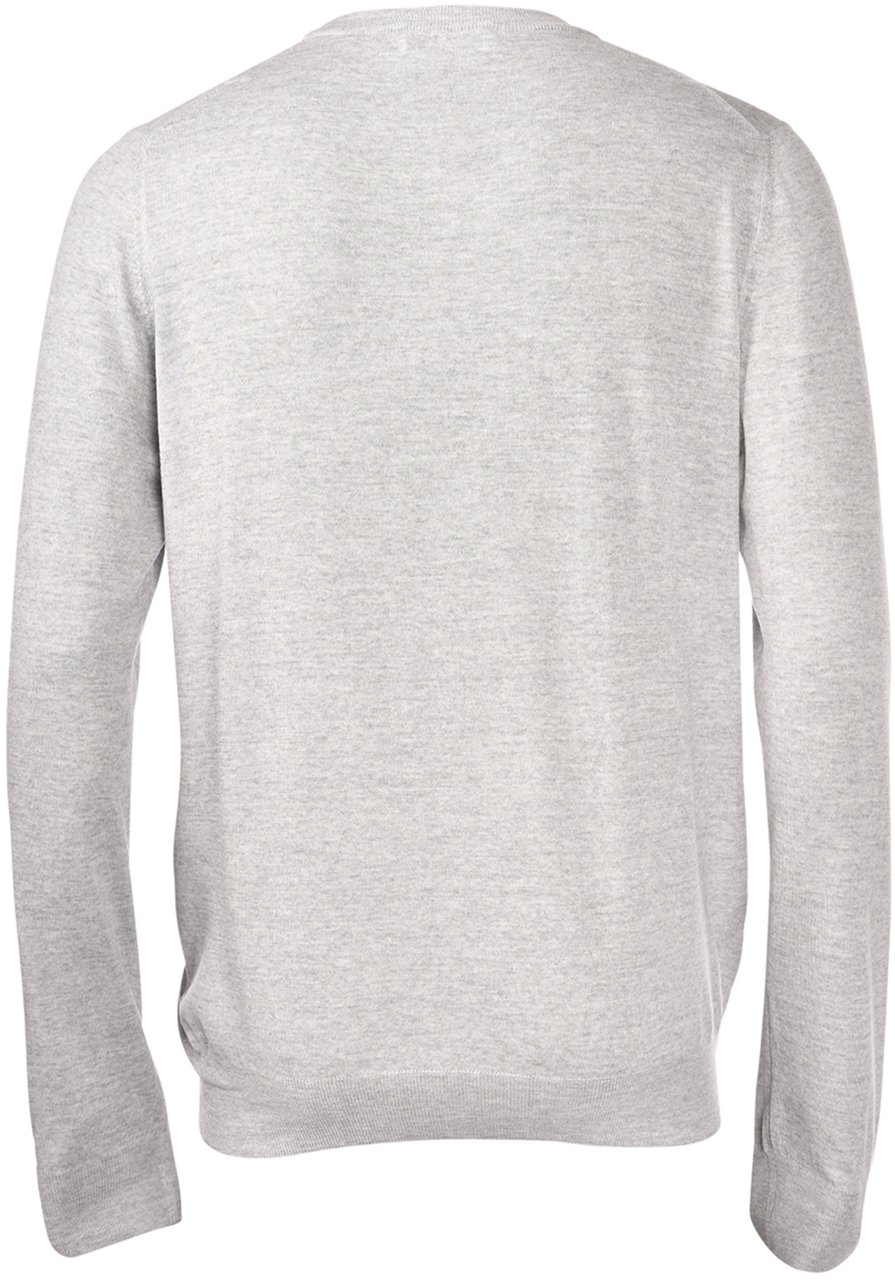 Gran Sasso Paricollo Heathered Grey Crew Neck Sweater Wit