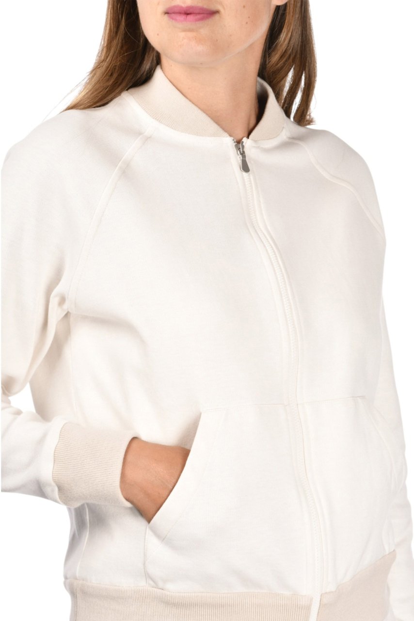 Gran Sasso Black Bomber Zip Minimalist Cotton Jacket Neutraal
