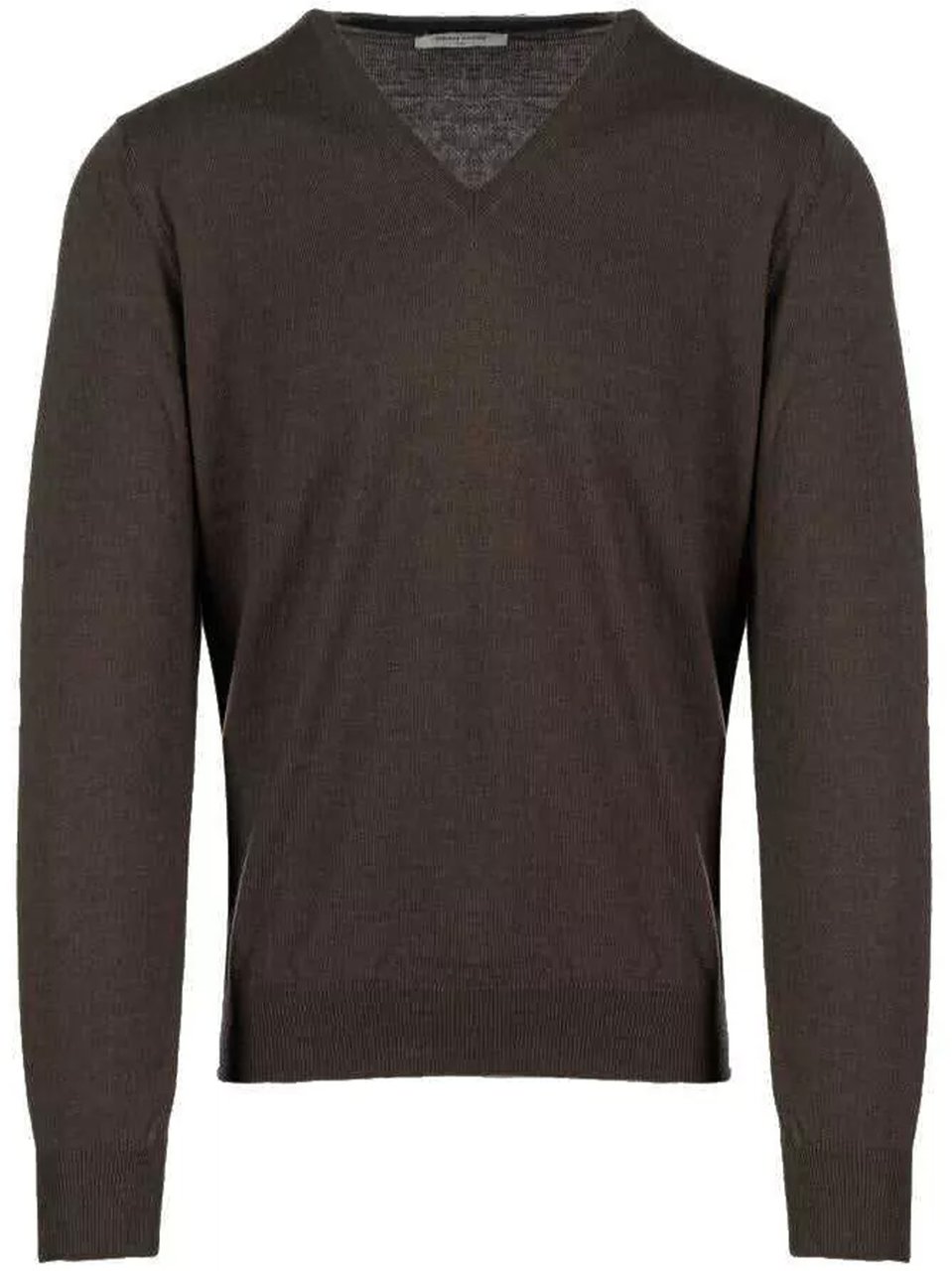 Gran Sasso Deep V-Neck 100% Wool Gran Sasso Pullover Bruin