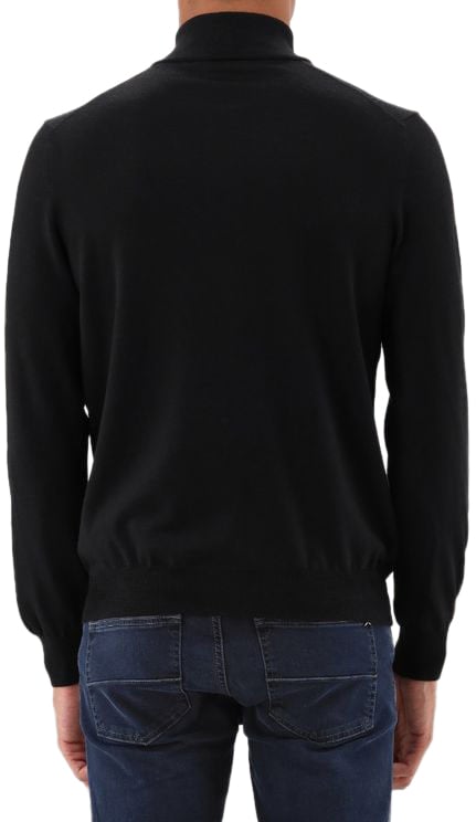 Gran Sasso Gran Sasso Gebreide Trui Zwart Mock Zip Zwart