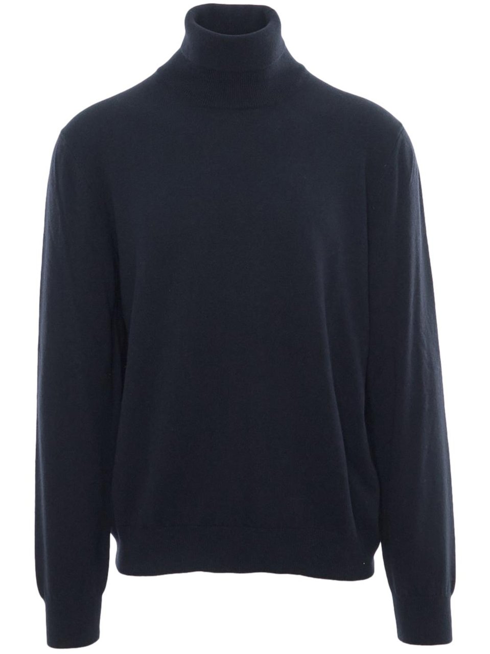Gran Sasso Refined Black Turtleneck Sweater With Structured Collar Zwart