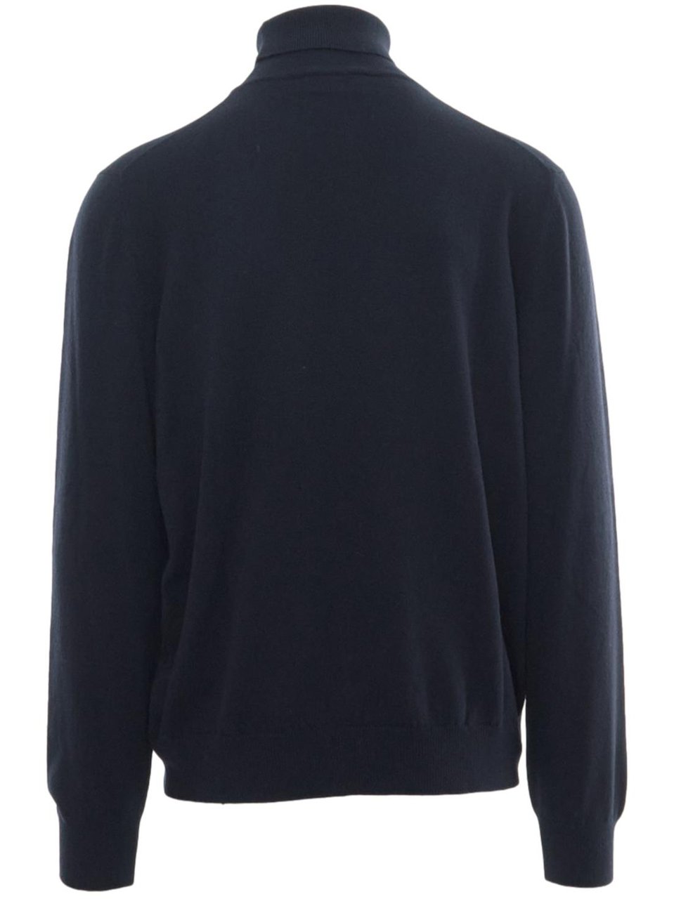 Gran Sasso Refined Black Turtleneck Sweater With Structured Collar Zwart