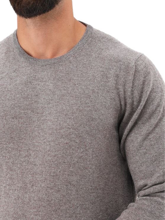 Gran Sasso Gran Sasso Gebreide Trui Bruin Crewneck Pull Bruin