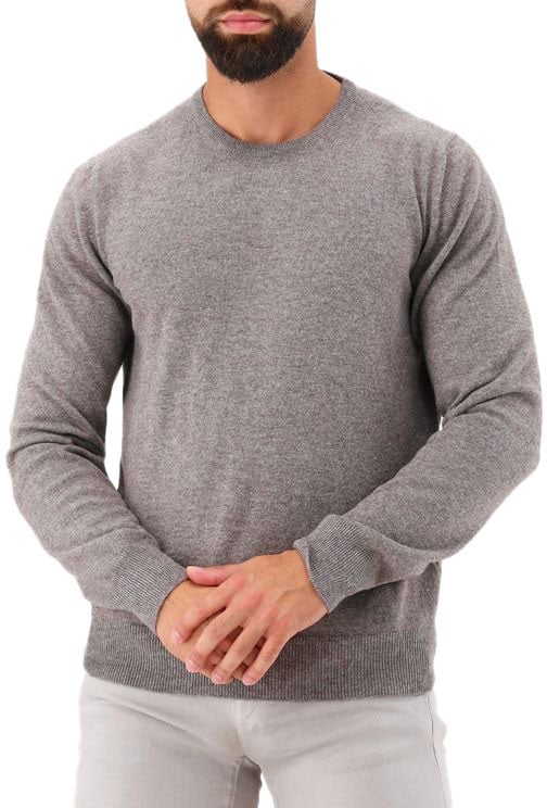 Gran Sasso Gran Sasso Gebreide Trui Bruin Crewneck Pull Bruin