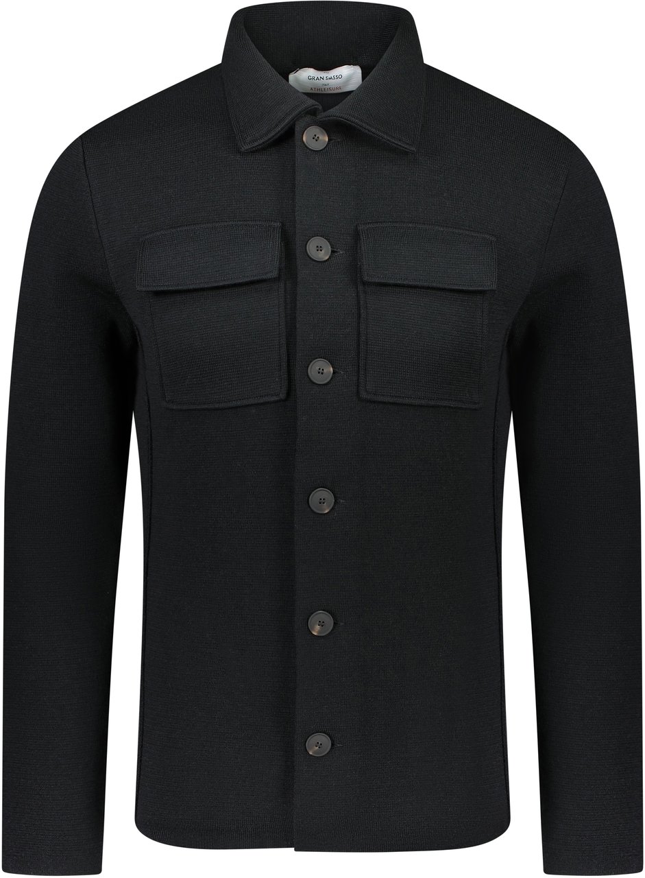 Gran Sasso Overhemd Zwart Zwart