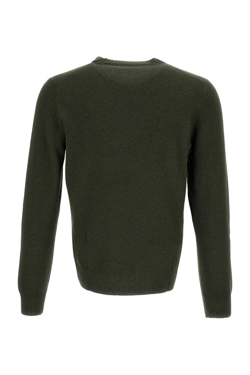 Gran Sasso Green Wool-Blend Crewneck Sweater Groen