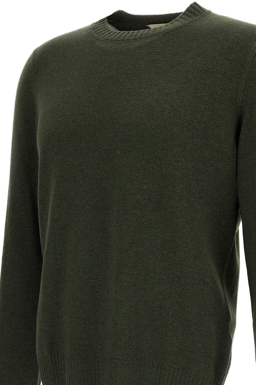 Gran Sasso Green Wool-Blend Crewneck Sweater Groen