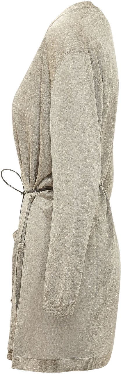 Gran Sasso Cardigan Lungo con Tasche Taupe