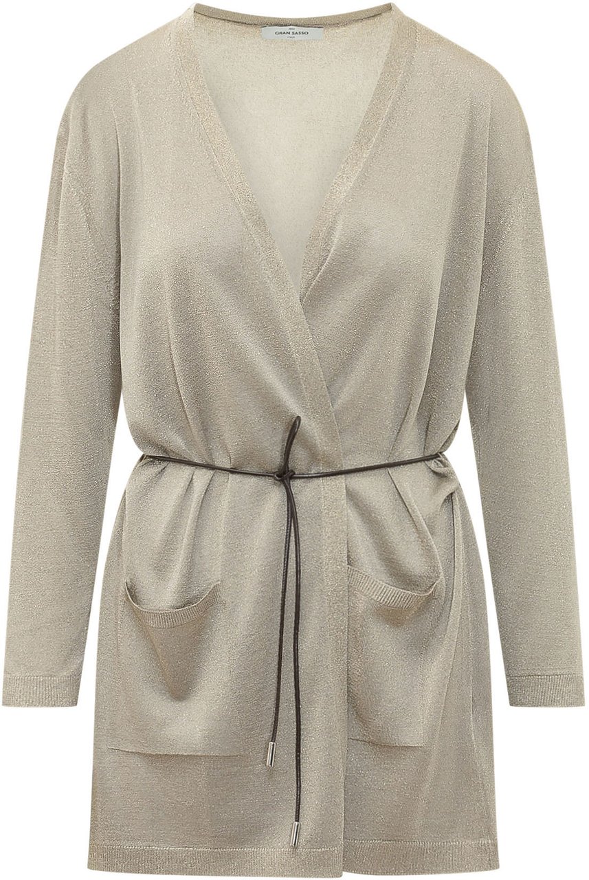 Gran Sasso Cardigan Lungo con Tasche Taupe