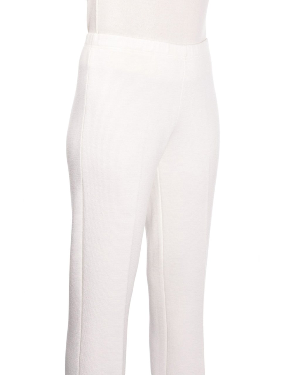 Gran Sasso Straight-Leg Wool Pants With Subtle Seam Detail Wit