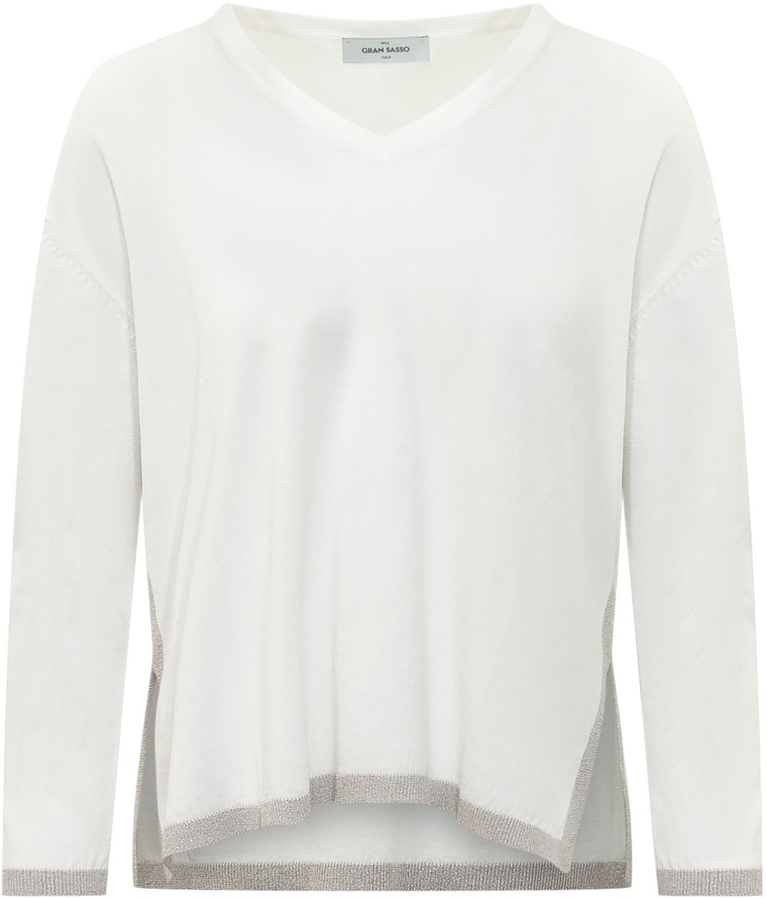 Gran Sasso Pullover con Scollo a V Wit