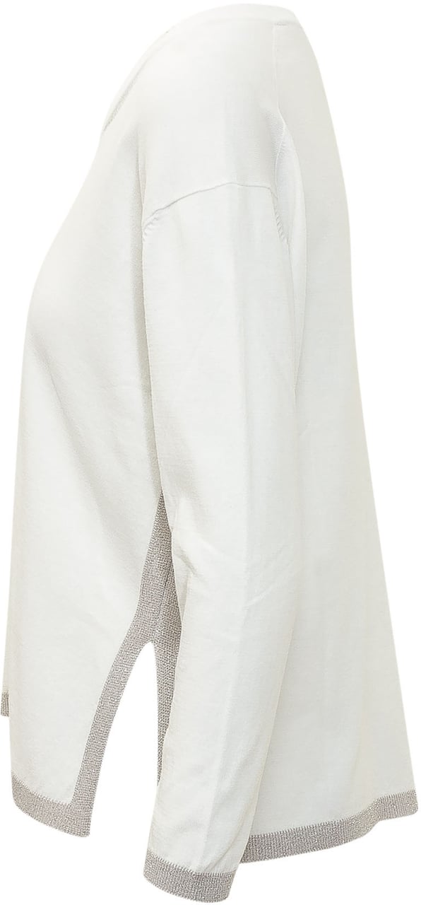 Gran Sasso Pullover con Scollo a V Wit