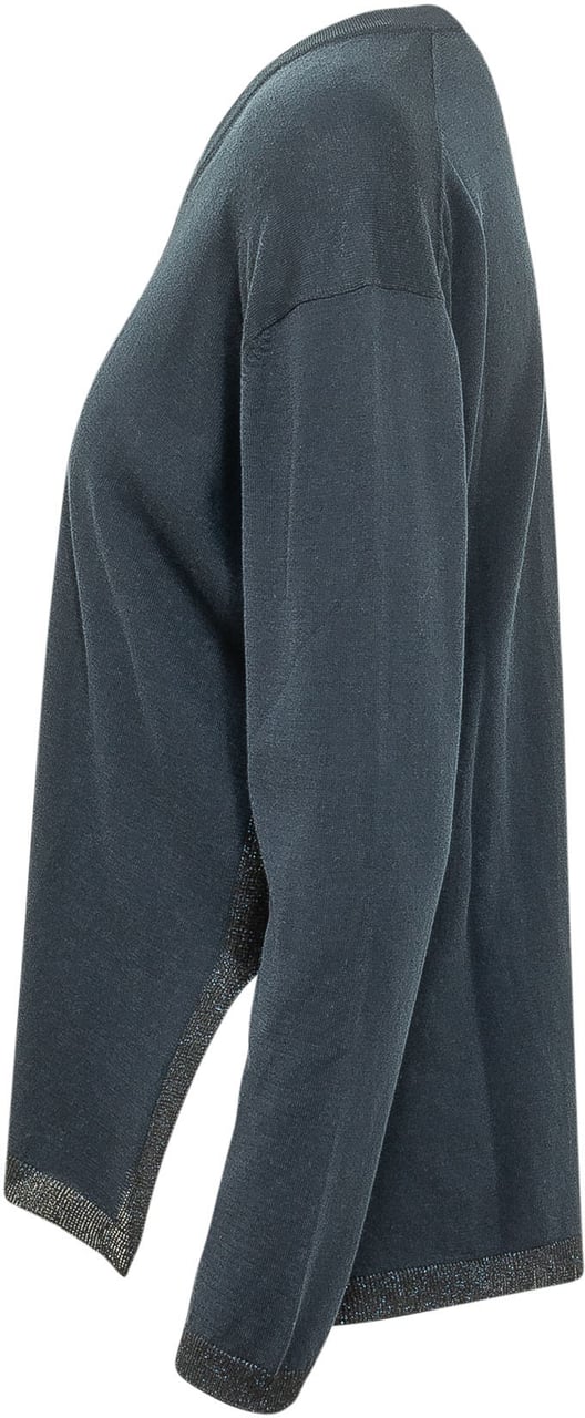 Gran Sasso Pullover con Scollo a V Grijs
