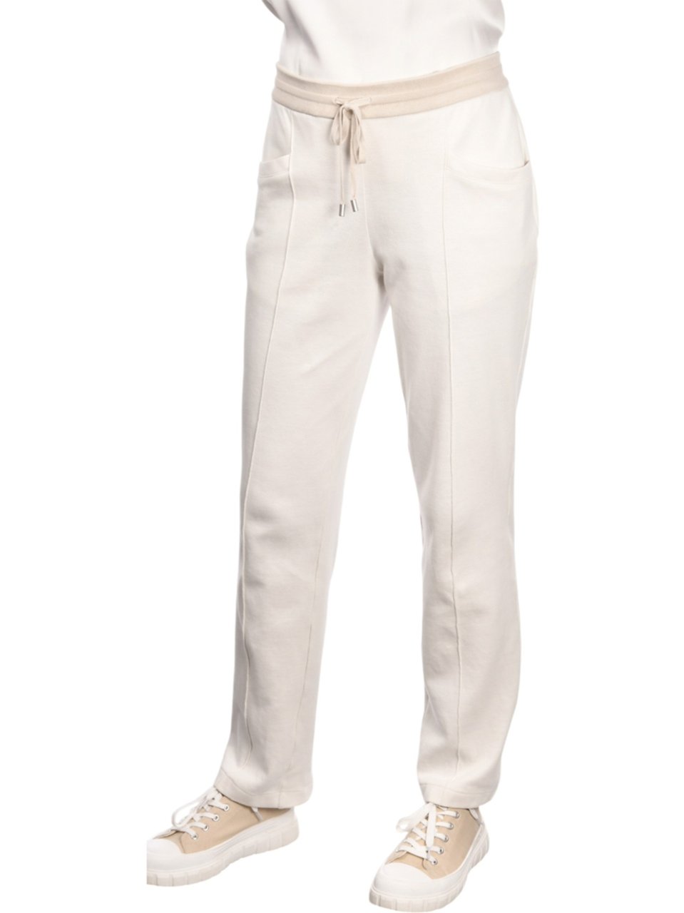 Gran Sasso Black Pantalone Relaxed Straight Cotton Pants Neutraal