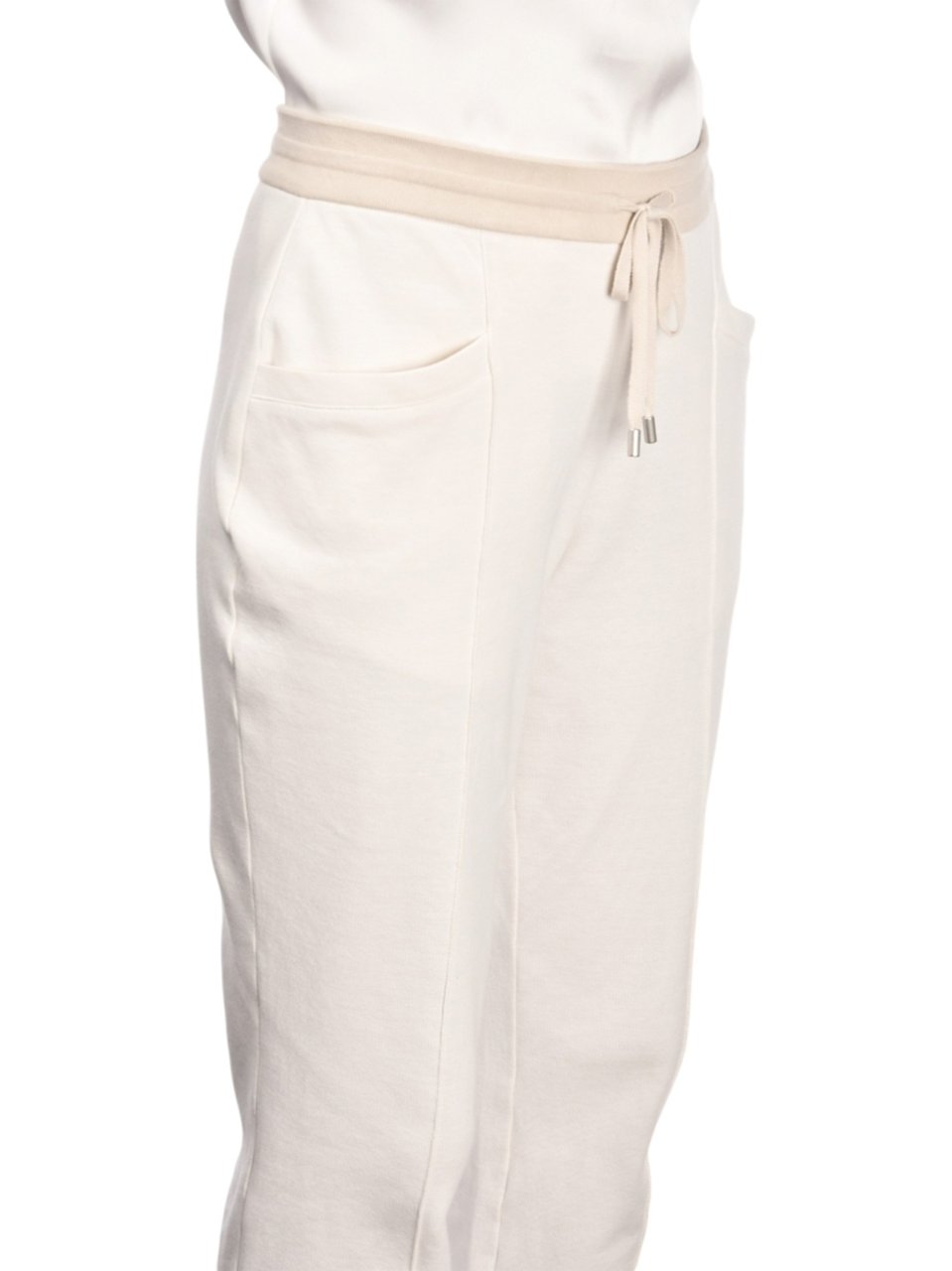 Gran Sasso Black Pantalone Relaxed Straight Cotton Pants Neutraal